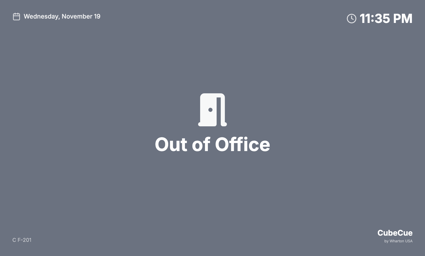 CubeCue Display - 4 Out of Office